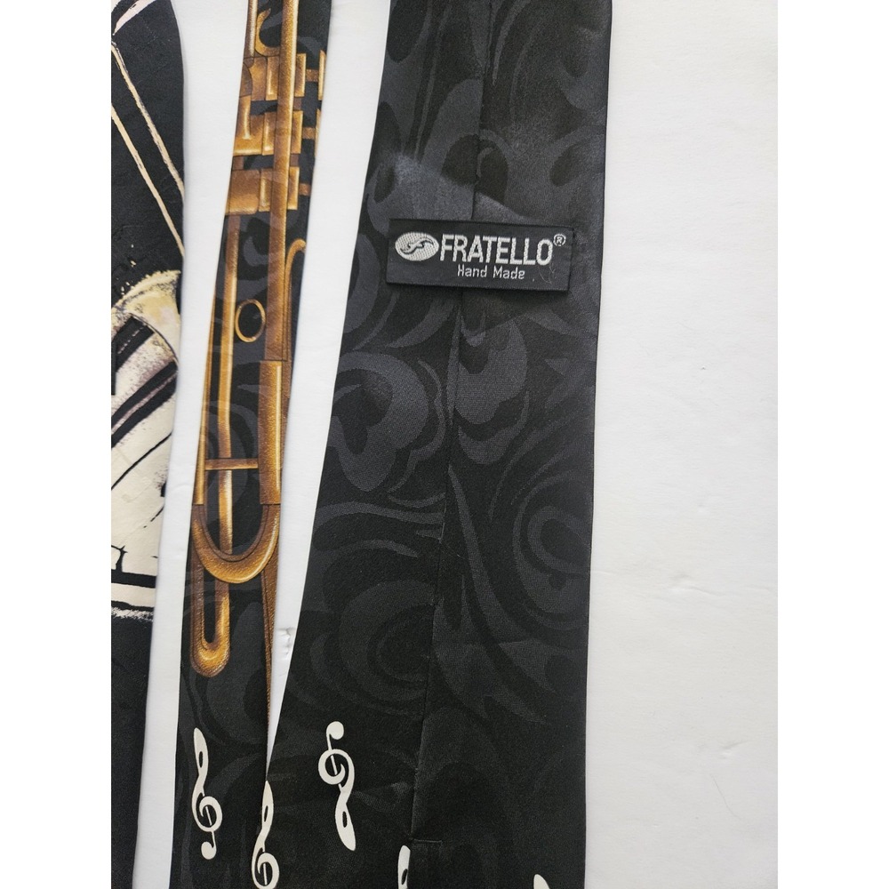 Three Vintage Musical Themed Trumpet Ties Ralph Marlin/Fratello/Je Suis Band - Picture 6 of 6